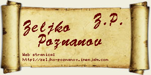 Željko Poznanov vizit kartica